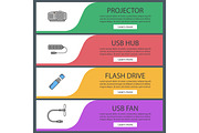 Gadgets web banner templates set