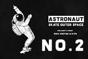 Astronaut Skate Outer Space 02
