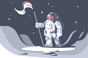 Astronaut character in spacesuit