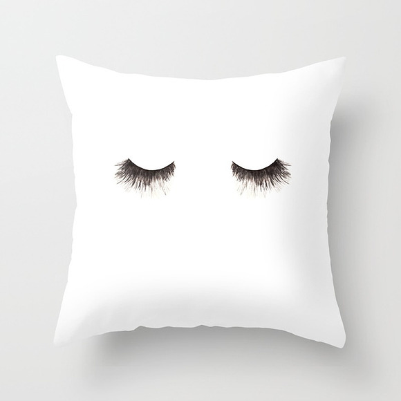 Closed hand drawn eyes/lashes in Illustrations - product preview 1