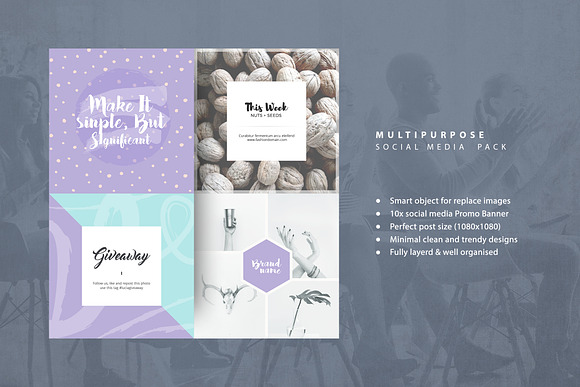 Multipurpose - Social Media Pack in Instagram Templates - product preview 2