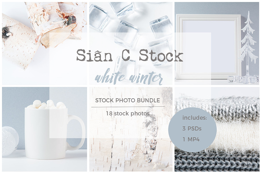 Winter White Stock Photo Bundle in Social Media Templates - product preview 8