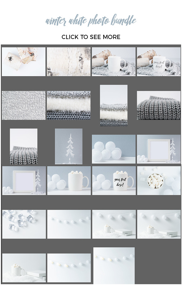 Winter White Stock Photo Bundle in Social Media Templates - product preview 2
