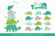 Emerald Isle Turtle Stack Clipart
