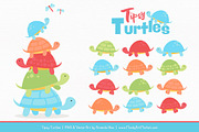 Fresh Boy Turtle Stack Clipart