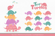 Garden Party Turtle Stack Clipart