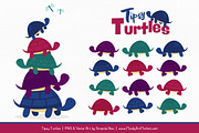 Jewel Turtle Stack Clipart