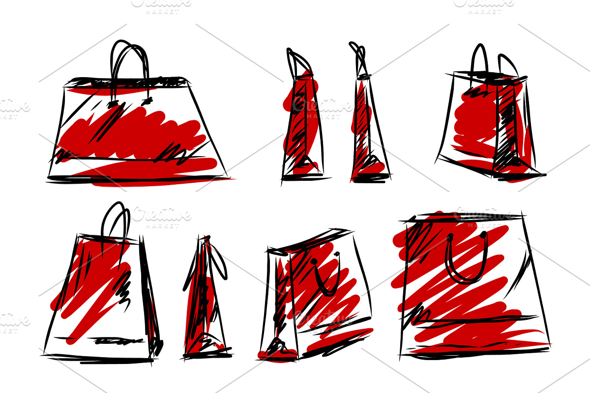 Paper shopping bag in Illustrations - product preview 8