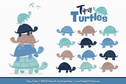 Oceana Turtle Stack Clipart