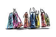 Colorful paper shopping bag
