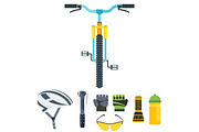 bicycle equipment icons