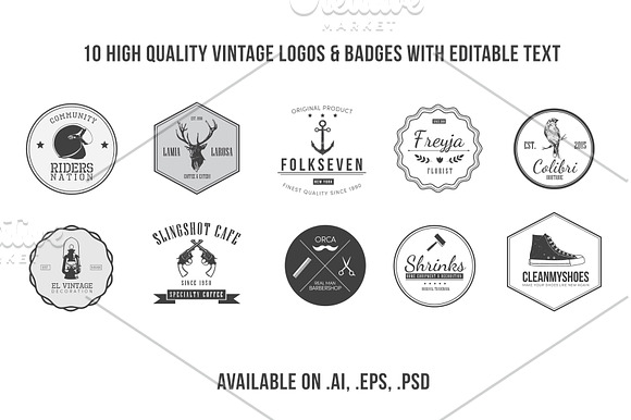 Vintage Logo & Badge Vol. 7 in Logo Templates - product preview 1