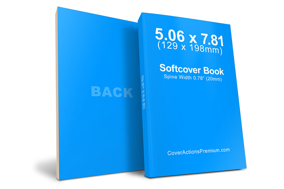 Softcover Book Mockup -129 x 198mm in Print Mockups - product preview 8