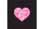 Heart Illustration in polygonal style