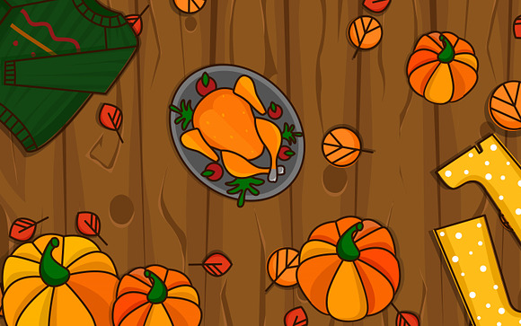 Happy Thanksgiving day Big set! in Illustrations - product preview 1