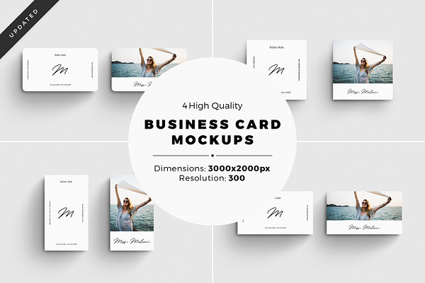 4 Business Card MockUps