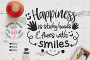 Happiness is Sticky Hands Cut File