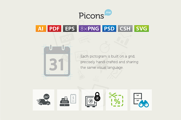 Picons Basic (1+2+3) icons in Glyph Icons - product preview 1