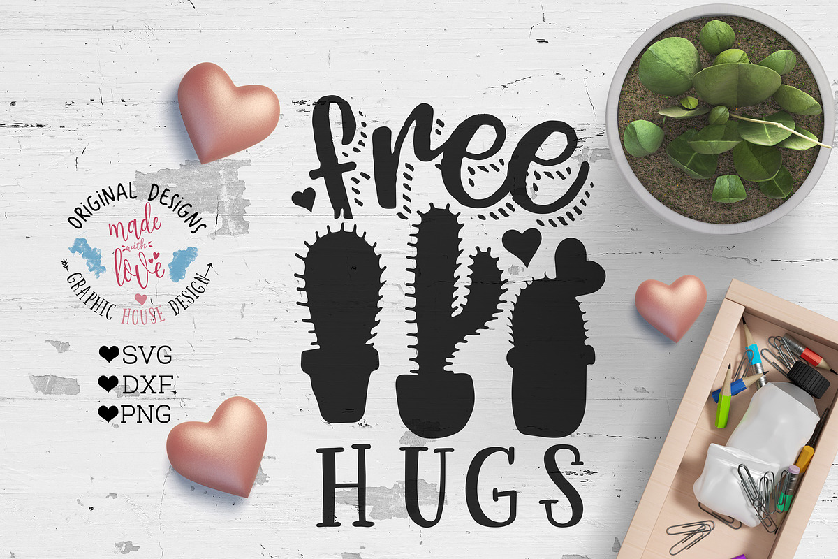 Free Hugs Cutting File in Illustrations - product preview 8
