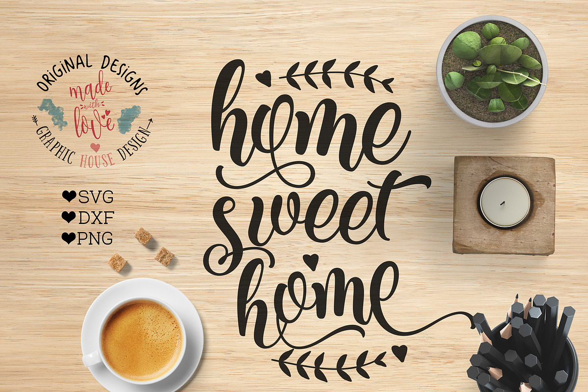 Home Sweet Home Cutting File in Illustrations - product preview 8