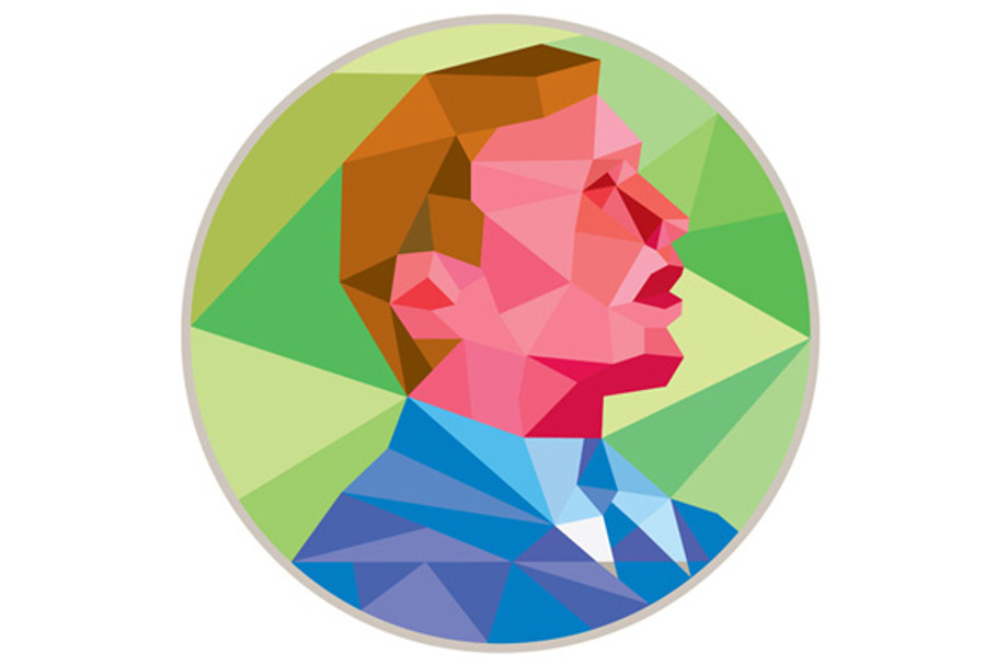 Businessman Looking Up Circle Low Po in Illustrations - product preview 8