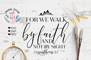 For We Walk By Faith Cutting File