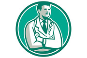 Doctor Stethoscope Standing Circle R