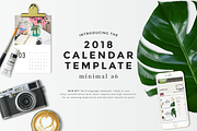 Minimal A6 - 2018 Calendar Template