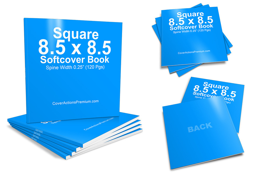 Square Softcover Book Mockup