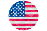 USA Flag Stars and Stripes Circle Lo