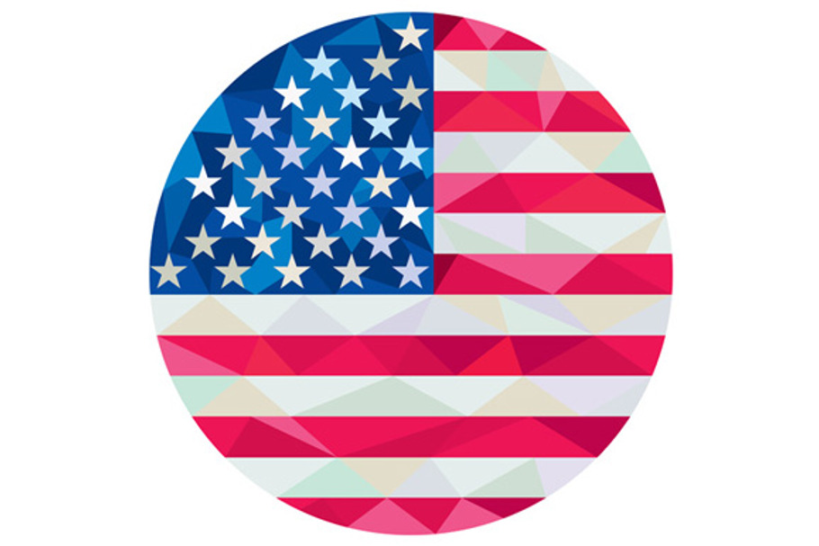 USA Flag Stars and Stripes Circle Lo in Illustrations - product preview 8