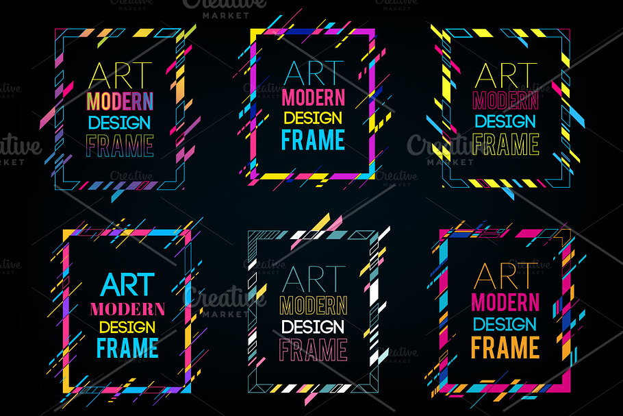 9 Modern art frames. Dynamic frames