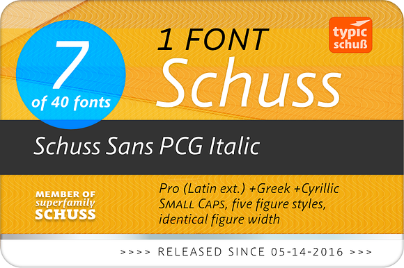 SchussSansPCGIta No.07 (1 Font) in Sans-Serif Fonts - product preview 1