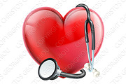 Stethoscope and Heart Concept