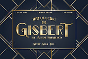 GISBERT font + vector background