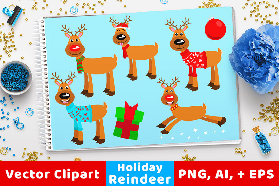 Holiday / Christmas Reindeer Clipart