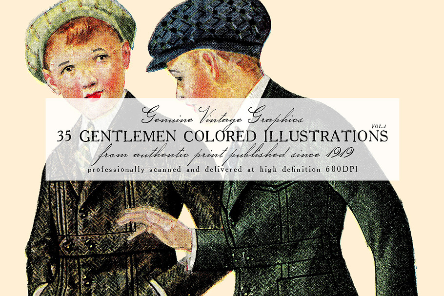 35 Gentlemen Colored Illustrations 1