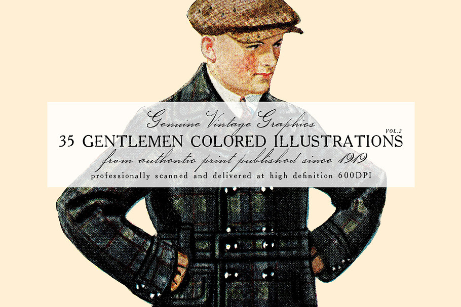 35 Gentlemen Colored Illustrations 2