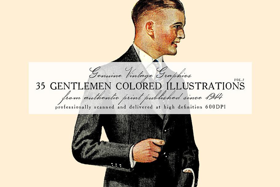 35 Gentlemen Colored Illustrations 3 in Illustrations - product preview 8