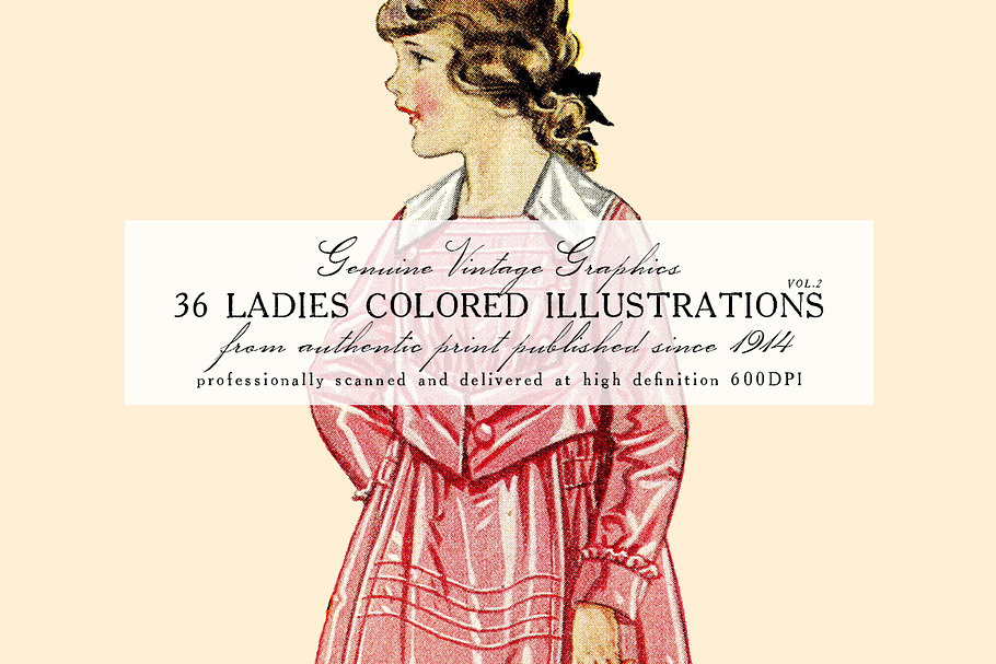 36 Ladies Colored Illustrations 2