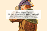 37 Ladies Colored Illustrations 4