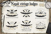 Kayak Vintage Badges Set
