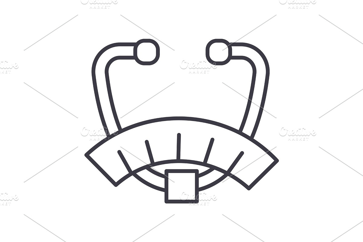fat analyser vector line icon, sign, illustration on background, editable strokes in Illustrations - product preview 8