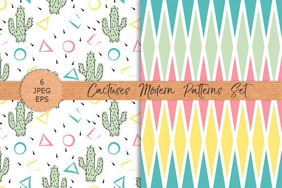 CACTUSES modern patterns set in Patterns - product preview 1
