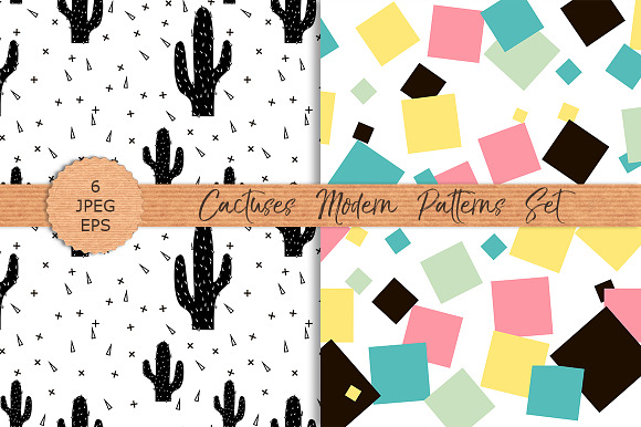 CACTUSES modern patterns set in Patterns - product preview 3