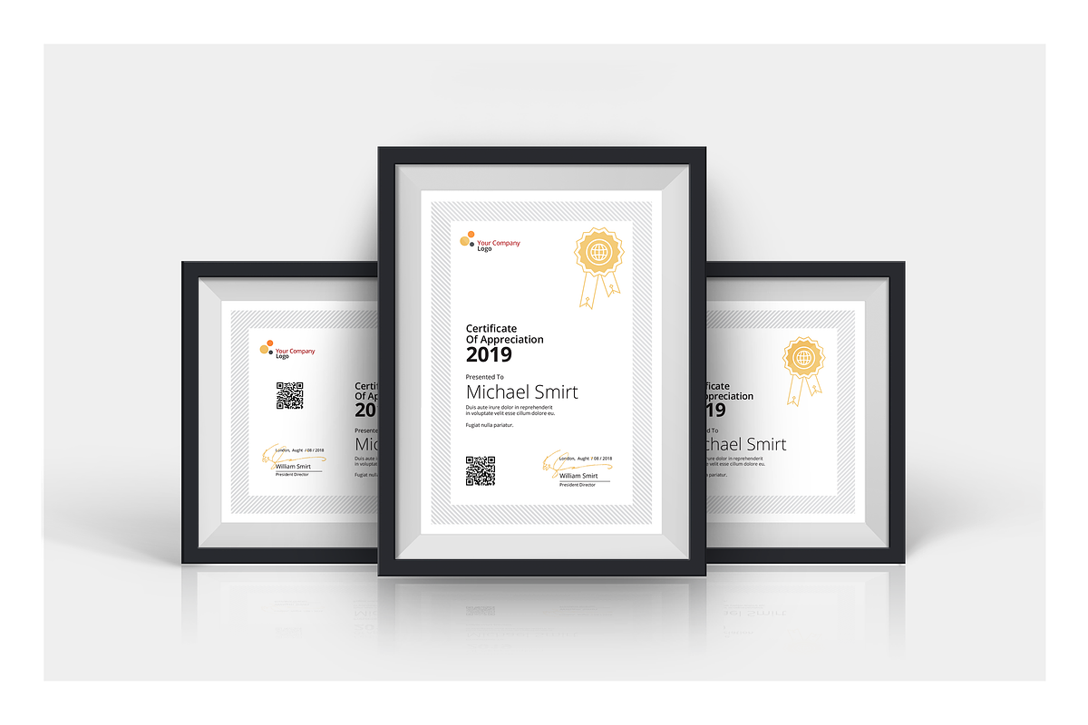 Clean Certificates in Stationery Templates - product preview 8