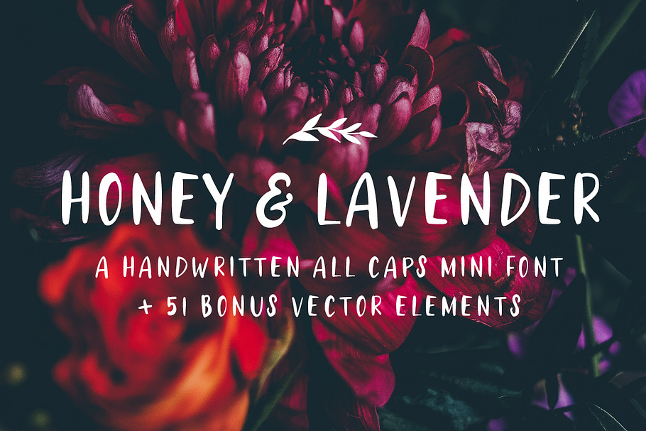 Honey & Lavender Cute Font + Extras