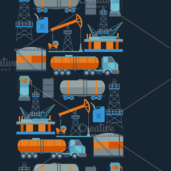 Oil industrial seamless patterns. in Patterns - product preview 2
