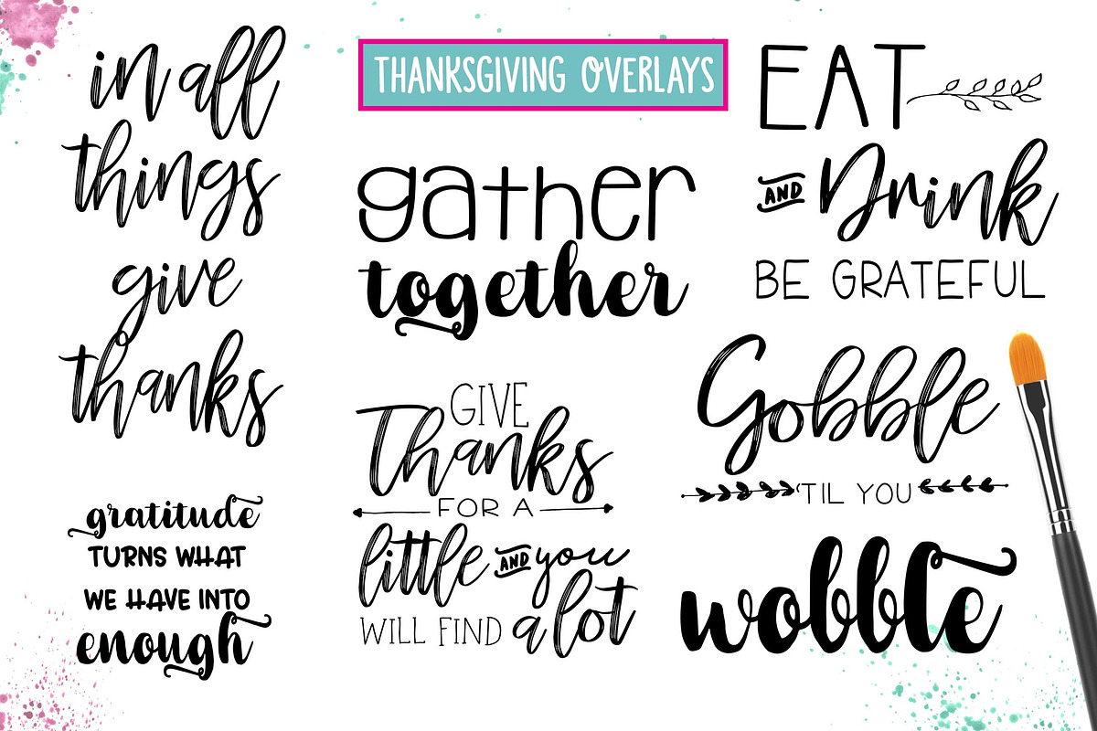 Thanksgiving Overlays in Illustrations - product preview 8