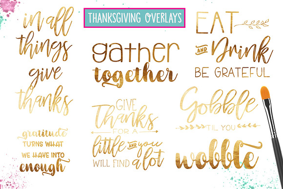 Thanksgiving Overlays in Illustrations - product preview 1